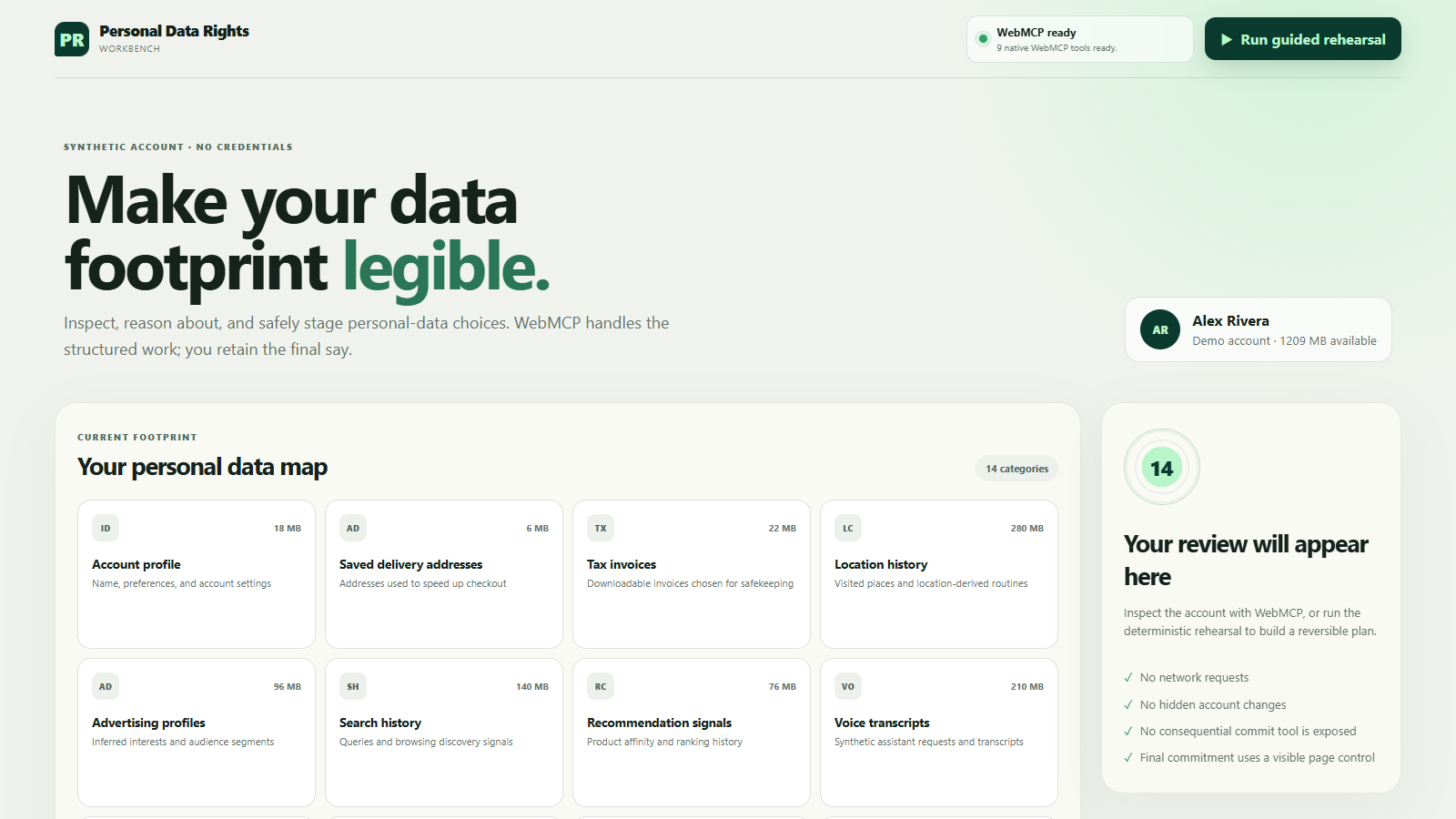 WebMCP Data Rights Workbench thumbnail